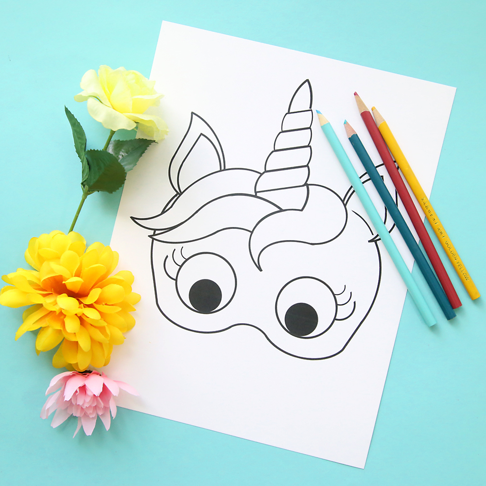 Unicorn Masks To Print And Color {Free Printable} - It&amp;#039;s Always Autumn - Free Printable Paper Masks