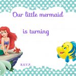 Updated! Free Printable Ariel The Little Mermaid Invitation   Free Printable Little Mermaid Birthday Banner