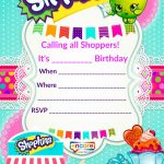 Updated   Free Printable Shopkins Birthday Invitation | Free   Free Printable Birthday Invitation Templates