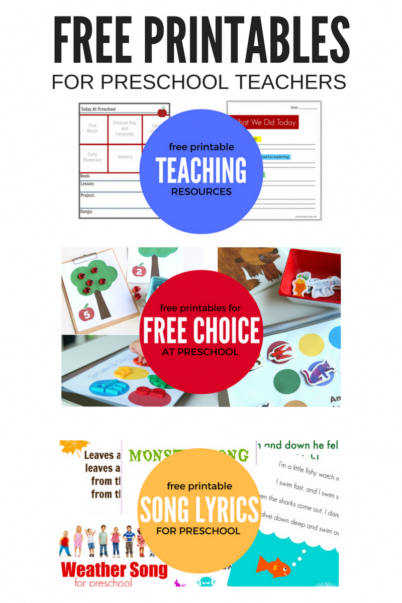 Use These Free Printables For Preschool In Your Classroom Or Your - Free Printable Preschool Teacher Resources