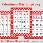 Valentine Bingo Game 60 Printable Valentine's Bingo | Etsy   Free Printable Valentines Bingo