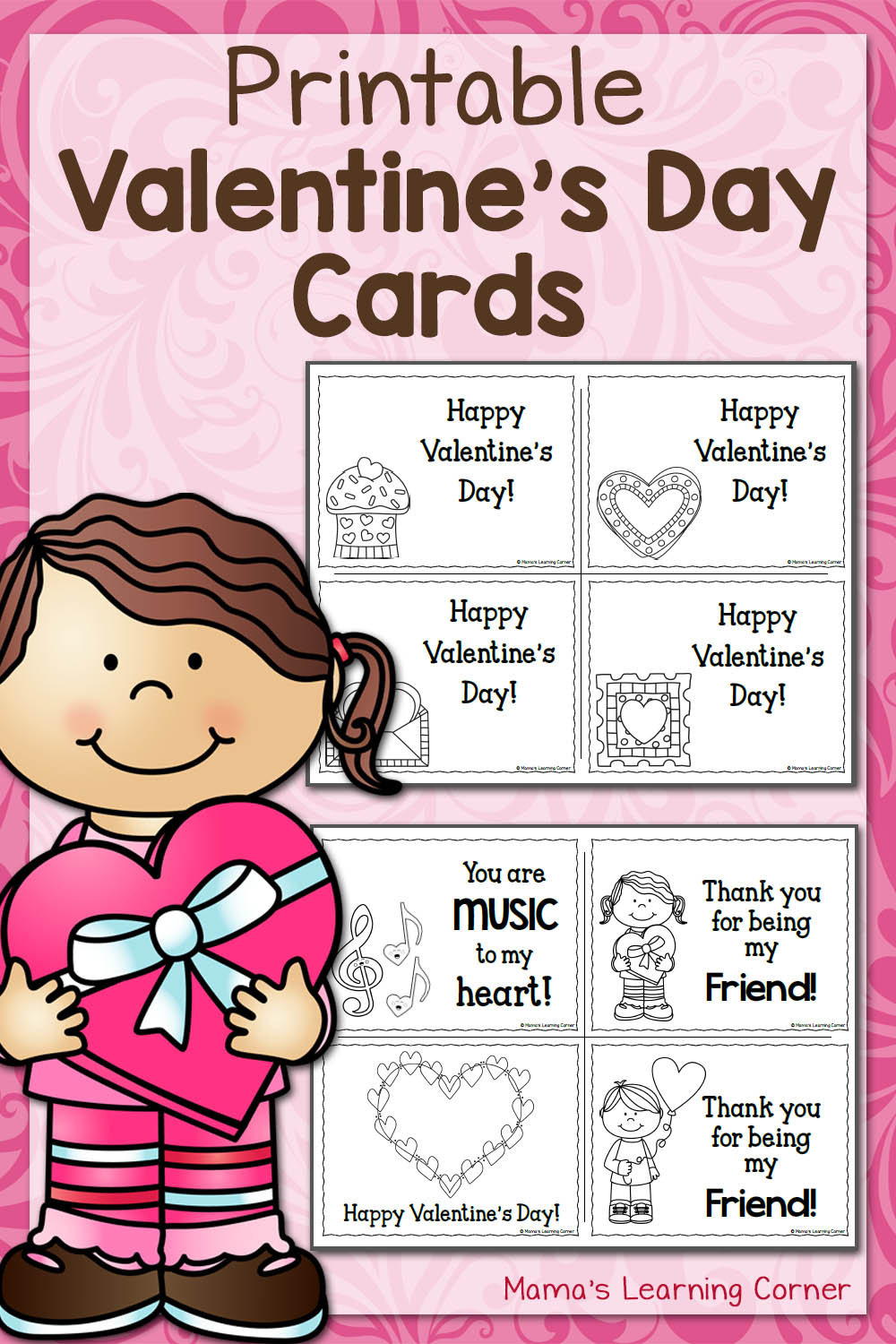 Valentine Worksheets For Kindergarten And First Grade - Mamas - Free Printable Preschool Valentine Worksheets