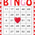 Valentine's Bingo Cards   Printable Download   Prefilled   Free Printable Bingo Cards Random Numbers