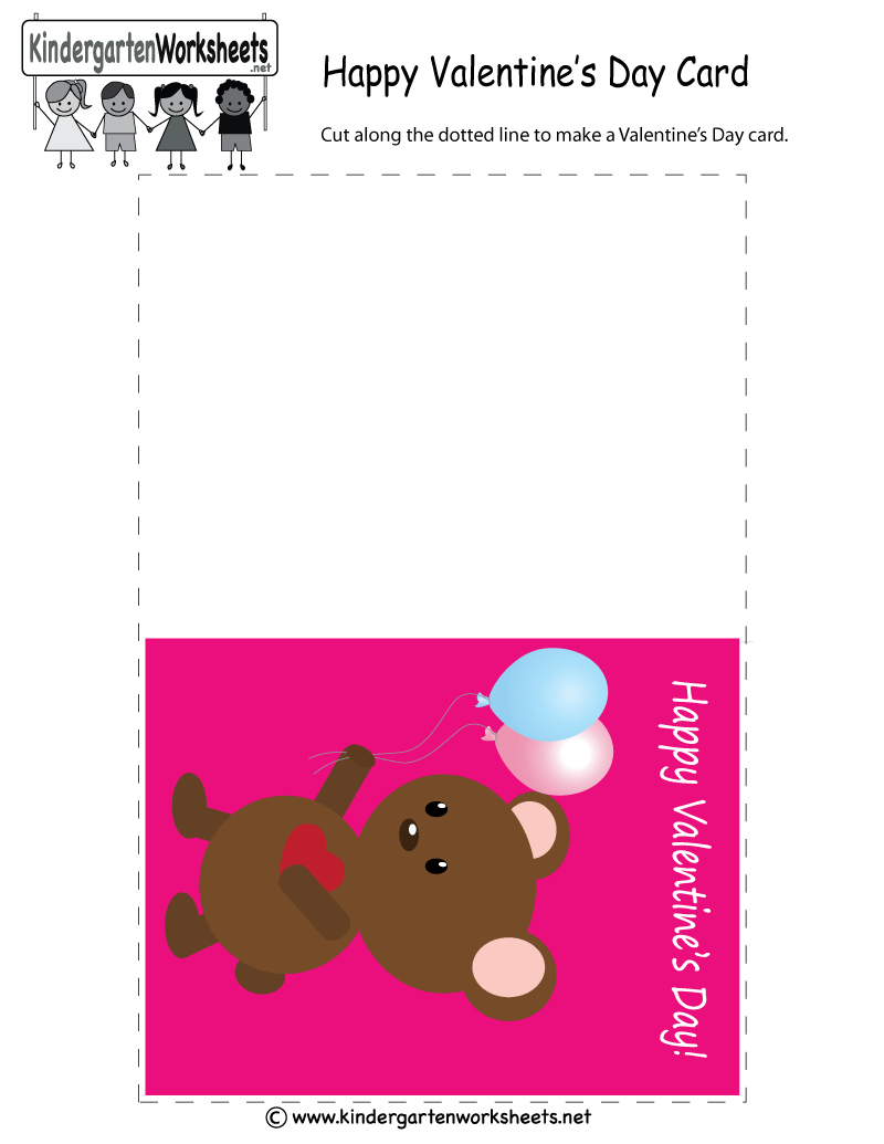 Valentine&amp;#039;s Day Greeting Card - Free Kindergarten Holiday Worksheet - Free Printable Teacher&amp;amp;#039;s Day Greeting Cards