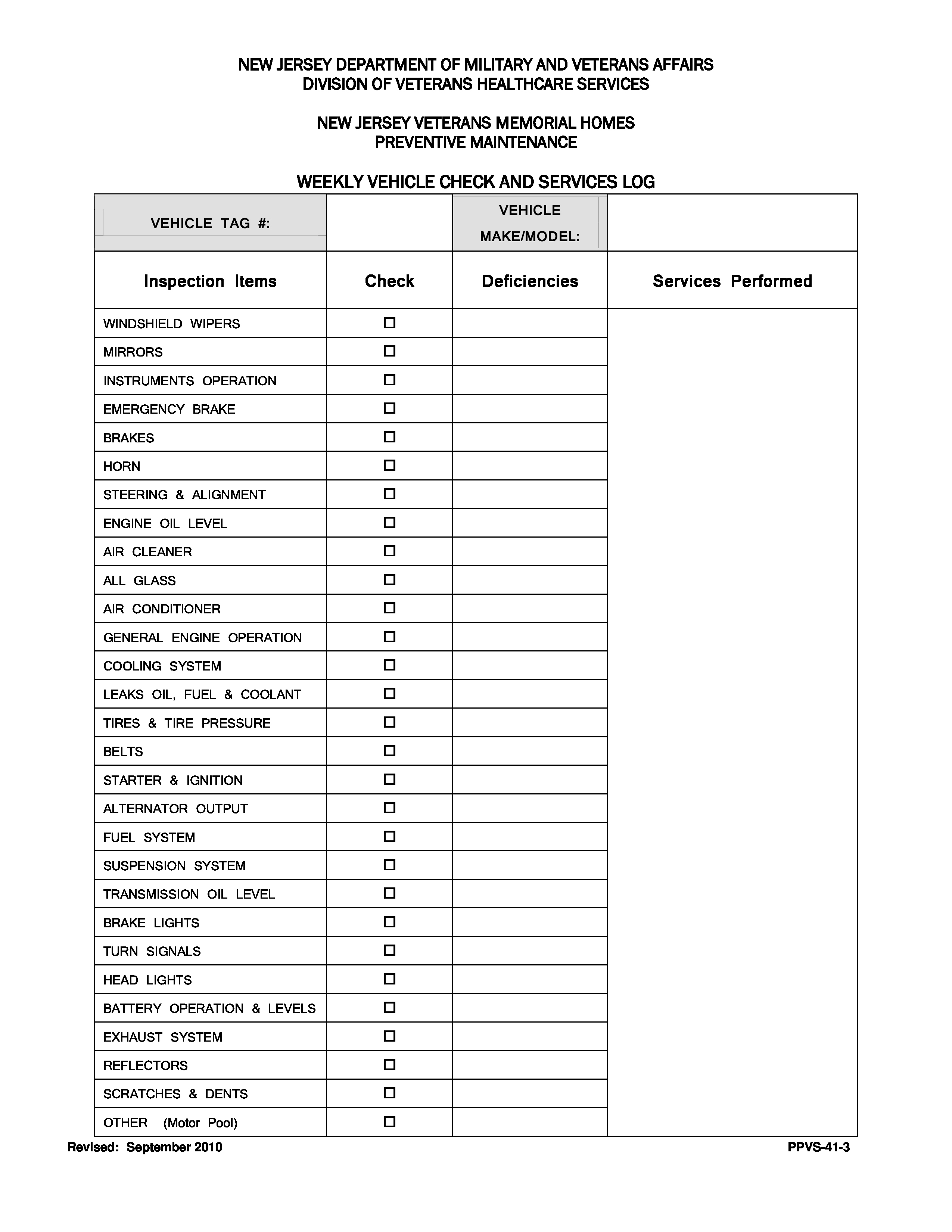 Vehicle Inspection Form Template Download Lovely Vehicle Inspection - Free Printable Vehicle Inspection Form