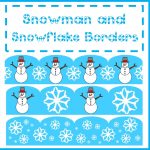 Very Cute Christmas Snowman And Snowflake Borders! Make Any Bulletin   Free Printable Christmas Bulletin Board Borders