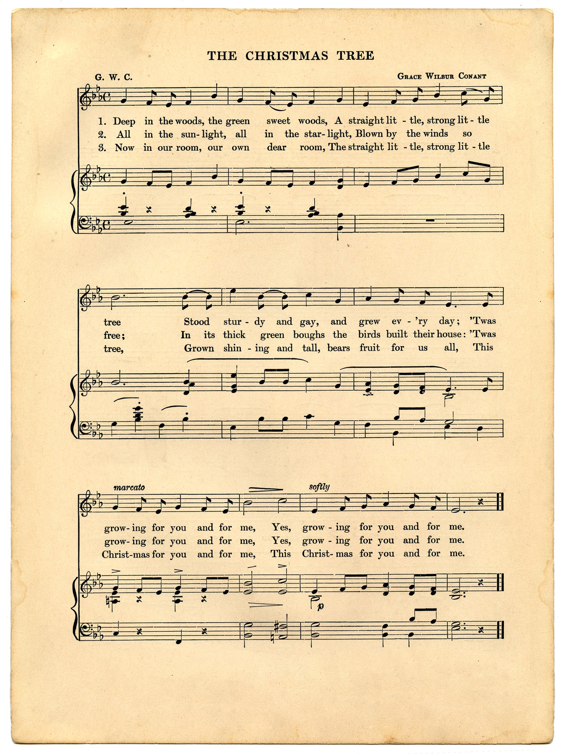 Vintage Christmas Sheet Music Printable - The Graphics Fairy - Christmas Carols Sheet Music Free Printable