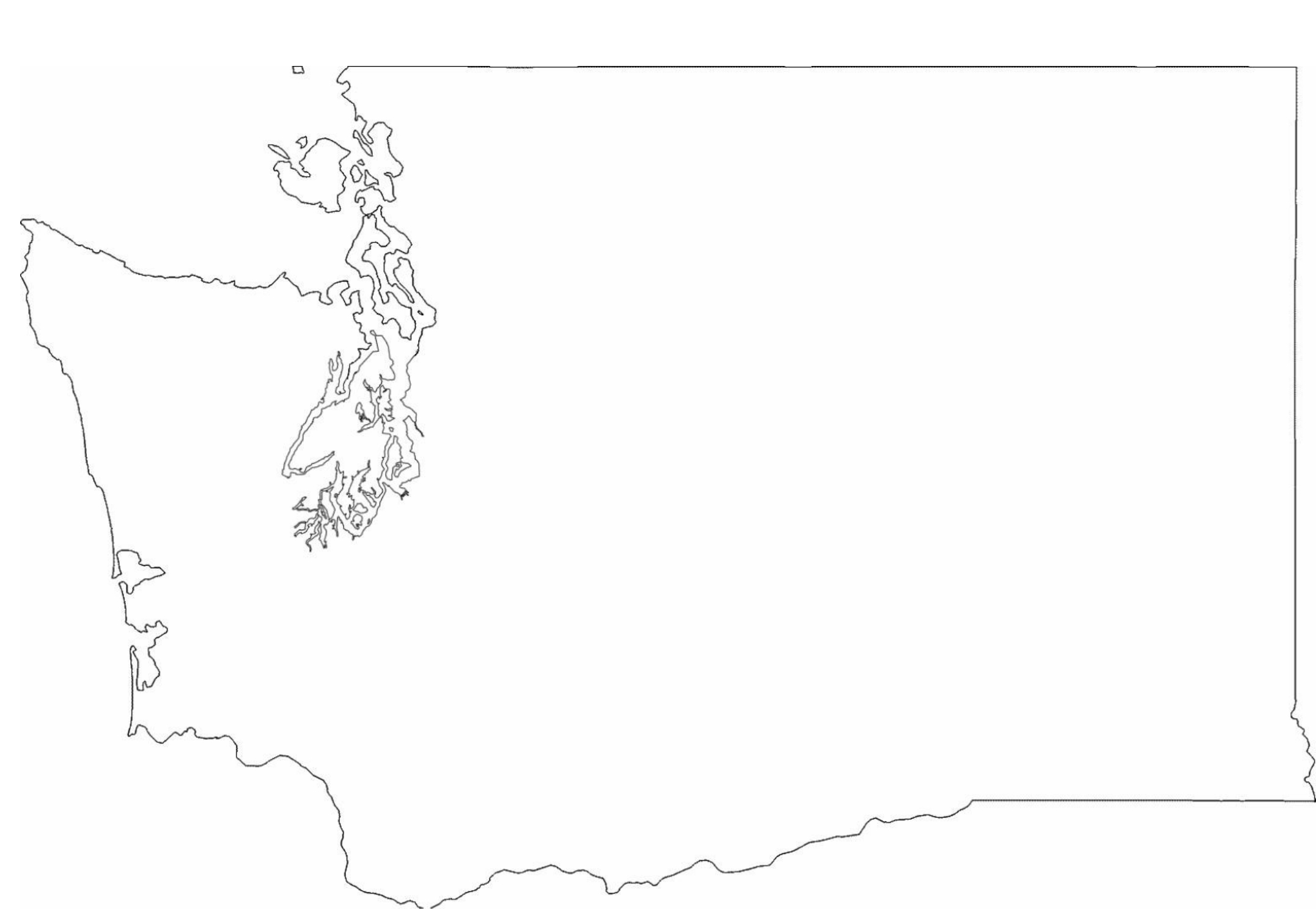 Washington State Outline Map Free Download - Free Printable Map Of Washington State
