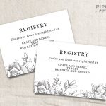 Wedding Registry Card Wedding Info Card Download Registry | Etsy   Free Printable Registry Cards