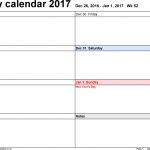 Weekly Calendar 2017 Uk   Free Printable Templates For Word   Free Printable Weekly Planner 2017