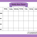 Weekly Menu Planner Printable   Weekly Menu Free Printable