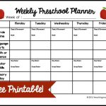 Weekly Preschool Planner {Free Printable} If You Teach Preschool At   Free Printable Preschool Teacher Resources