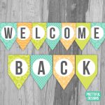 Welcome Back First Day Of School Banner Printable Instant | Etsy   Free Printable Welcome Back Signs For Work