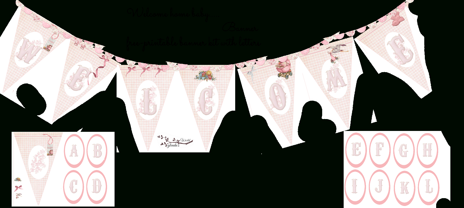 Welcome Home Baby-Girl Banner | Do It Yourself Today | Pinterest - Baby Girl Banner Free Printable