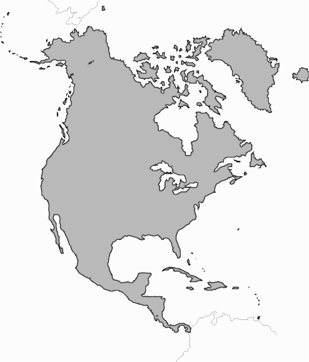 Western Hemisphere Maps Printable Guvecurid Outline Map Of North - Free Printable Outline Map Of North America