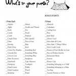 What's In Your Purse Gamei Think This Would Be A Fun, No Pressure   Free Printable Baby Shower Game What's In Your Purse