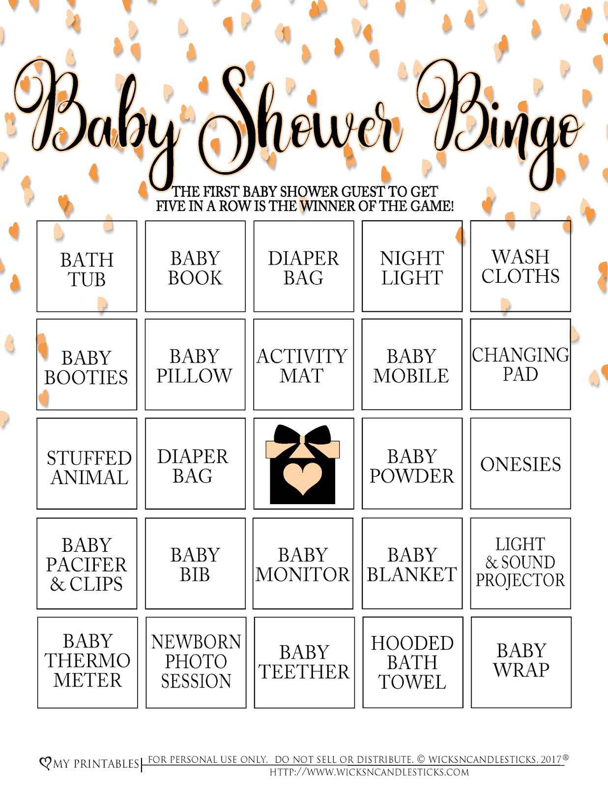 Wicksncandlesticks : It&amp;#039;s Bingo Baby! A Free Baby Shower Printable Game - Baby Bingo Game Free Printable