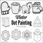 Winter Dot Painting {Free Printable}   The Resourceful Mama   Free Printable Winter Preschool Worksheets