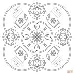 Winter Mandala Coloring Page | Free Printable Coloring Pages   Mandala Coloring Free Printable