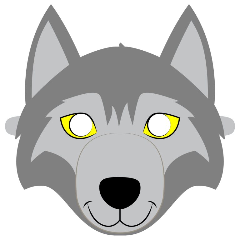 Wolf Mask Template | Free Printable Papercraft Templates - Free ...