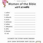 Women Of The Bible Word Scramble | Bible Printables! | Pinterest   Free Printable Bible Games For Youth