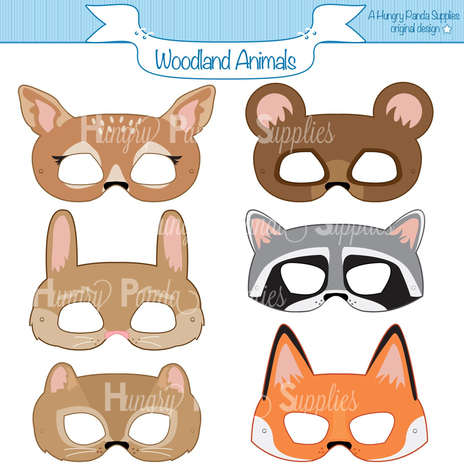 Woodland Forest Animals Printable Masks Woodland Animal Mask | Etsy - Free Printable Lion Mask