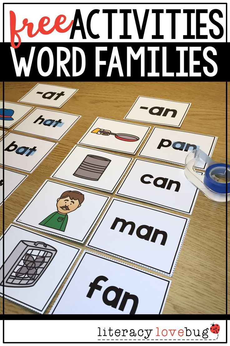 Word Families Short A Cvc Onset And Rime Cards | Preschool - Free Printable Word Family Games