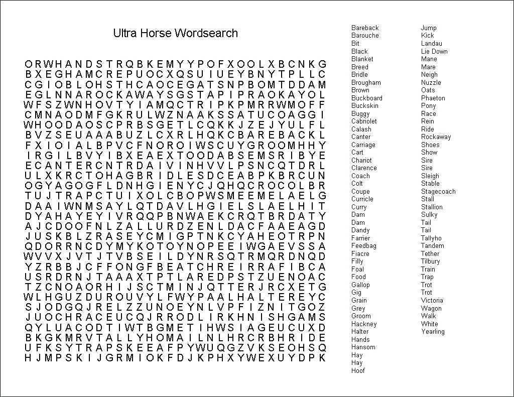 Free Printable Word Searches For Adults With Answers