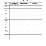 Workout And Diet Journal   Free Printable Fitness Log