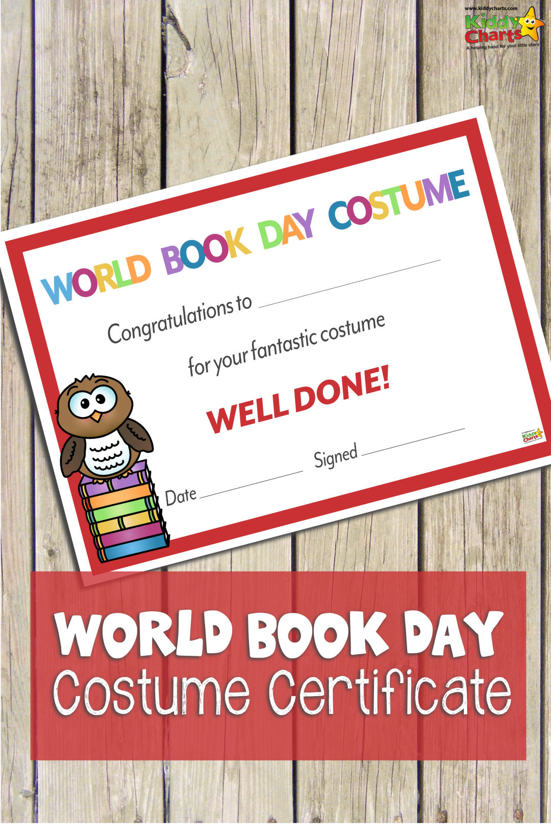 World Book Day Certificate: Best Costume - Best Costume Certificate Printable Free
