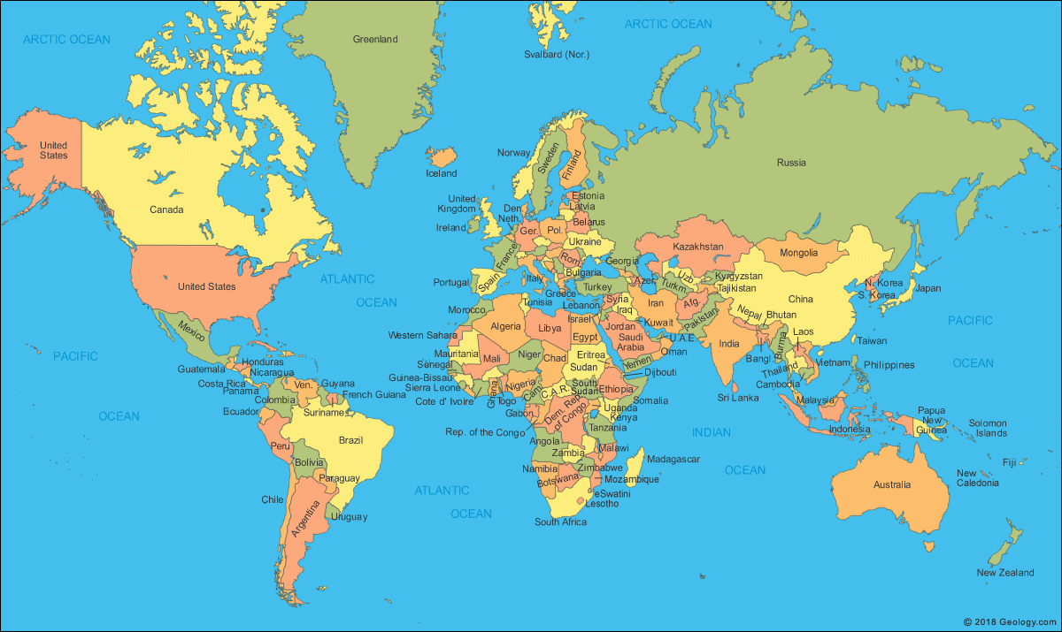 World Map: A Clickable Map Of World Countries :-) - Free Printable World Maps Online