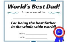 World's Best Dad! 3 Free Printable Certificates For Father's Day – Free Printable Certificates