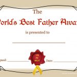 Worlds Greatest Mom And Dad Awards | Free Printable Best Father   Free Printable Best Daughter Certificate