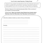Writing Prompts Worksheets | Informative And Expository Writing   6Th Grade Writing Worksheets Printable Free