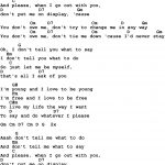 You Don't Own Me | Song Lyrics With Guitar Chords For You Don't Own   Free Printable Song Lyrics With Guitar Chords