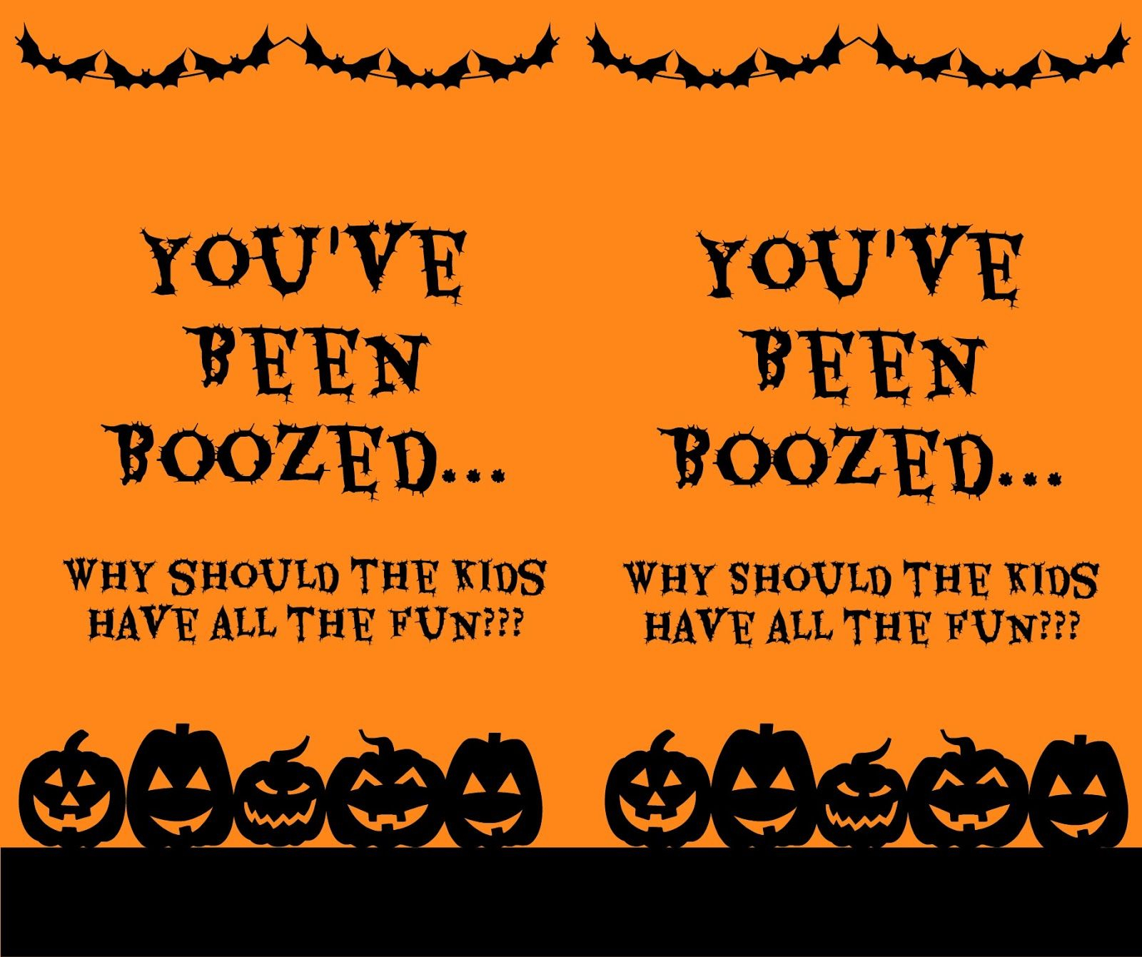 You&amp;#039;ve Been Boozed Printable. | This Is Halloween! Halloween! Halloween! - You Ve Been Boozed Free Printable