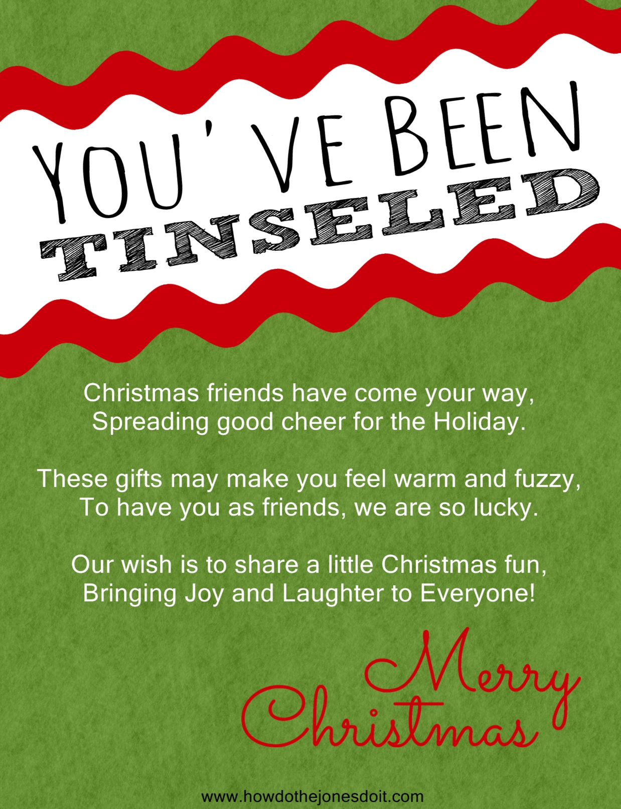 You&amp;#039;ve Been Tinseled! - - You Ve Been Socked Free Printable