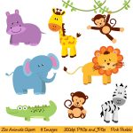 Zoo Animals Clipart Clip Art, New Jungle Animals Clipart Clip Art   Free Printable Baby Jungle Animal Clipart
