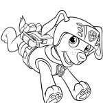 Zuma With Scuba Gear Backpack Coloring Page | Free Printable   Free Printable Gears