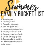 Printable Summer Bucket List Free